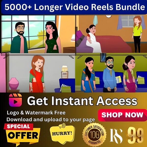 Longer Cartoon Story Video Reel Bundle